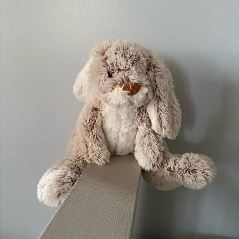 Melissa & Doug Easter Burrow Bunny Rabbit Stuffed Animal Plush 8" Light Brown